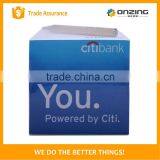 Non Sticky Woodfree Paper Logo Printing Cube Notepad Pen Holder thumbnail-2