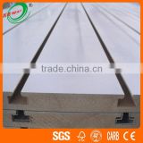 White Wood Grain Furniture Grade Durability MDF Slatwall Panel