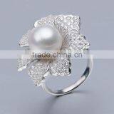 Resizable Newest Custom Different From Pearl Rings for Women Silver thumbnail-3