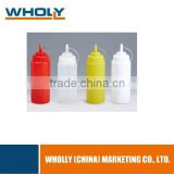 Food Grade Plastic Squeeze Ketchup Sauce Bottle with Nozzle