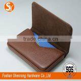 Concise Design Unisex Gender Black and Brown PU Leather Credit Name Card Holder With Cheap Price thumbnail-3