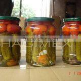 Assortment of big tomatoes & baby cucumbers jar 720ml