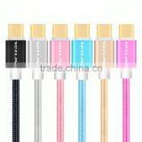 Voxlink 1m TYPE-C Male to Male Mobile Phone Data Cable Charging Cable Nylon Braided Metal Wire Type C to Type C Cable thumbnail-1