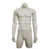 Matt White Male Bust Form With Arms Without Base Mannequin Display thumbnail-1