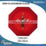 12'neon Light Wall Clock thumbnail-2