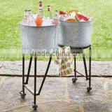 Galvanized Iron Double Beverage Tub With Stand | Beverage Tub Beer Tub thumbnail-2
