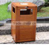 Arlau Outdoor Park Wood Garbage Bin thumbnail-4