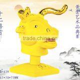 24k Gold Plated Chinese Zodiac Cattlet Head