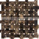High Quality Dark Emperador Marble Mosaic Tiles For Bathroom/Flooring/Wall Etc & Best Marble Price thumbnail-2