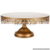 Copper Antique Round Metal Fancy Cake Stand thumbnail-1