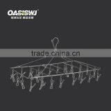 Stainless Steel Metal Clothes Hanger Socks Hanger Folding Drying Rack Hanger thumbnail-1