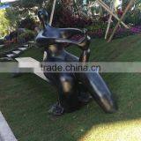 Fiberglass Man Character on Bench thumbnail-1