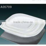 2014 Hot Sale White Ceramic Square Soup Plate thumbnail-1