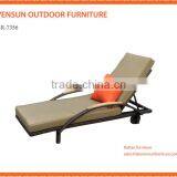 Rattan Aluminum Frame Outdoor Daybed Wicker Lounge Bed thumbnail-1