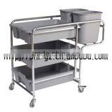 Guangzhou Hotel Supply Stainless Steel Movable Kitchen Trolley Kitchen Storage Trolley Cheap Kitchen Islands and Trolleys C258 thumbnail-1