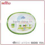 Food Contact Oval Shape Kindergarten Canteen School 3 Sectioal Melamine Plate thumbnail-1