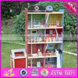 2016 Hot Sale Baby Wooden Model Doll House,pretend Toy Kids Wooden Model Doll House W06A138 thumbnail-3