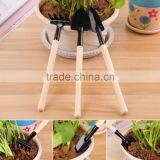 3pcs Mini Garden Gardening Plant Tools Set With Wooden Handle Shovel Rake Spade thumbnail-6