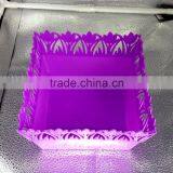 Plastic Fruit Tray With Lace Brim in Square Shape thumbnail-5