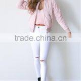 New in Style Woman Soft Shell Jacket Quilted Bomber Jacket Wholesale thumbnail-1