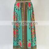 Women's High Waist Dashiki African Print Maxi Skirt Summer Boho Dress thumbnail-5