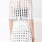 New Style Girls Fashion Cutting High Neck Blouse Wholesale OEM Service thumbnail-2