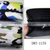 New Designer pu Leather Camo Pattern Zipper Round Lady Wallet thumbnail-5