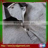 Wholesale Good Quality Low Price Dark Gray Polo Neck Pique Plain Color Polo Shirt thumbnail-4
