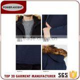 Men Winter Polyester Made Padded Quilting Jacket With Fur Hood thumbnail-3