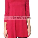 Online Shopping China Clothes Long Flowy Elbow Sleeve Jersey Tunic For Women thumbnail-2