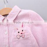 S33445W Girls Blouse New Autumn Children Clothing Cartoon Rabbit Child Cotton Shirts thumbnail-5