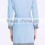 Runwaylover EY1016C Lady Fashion Garment Manufacturer Long Denim Trench Coat for Women thumbnail-3