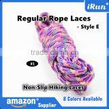 Top Quality To Sale Non-Slip Hiking Rope Laces - Runner Hiker Sneaker Yeezy Rope Shoelaces - Retail Packaging - Purple/Blue/Pink thumbnail-1