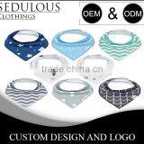 Toddlers Triangle Double Layers Bibs Cotton Plain Dyed With Custom Print and Plush Fleece Baby Bibs Soft Baby Bandana Bibs thumbnail-1