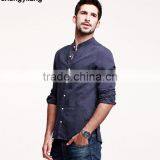 Long Sleeve Plain Shirt 100 Linen Shirts Made in Guangzhou thumbnail-4