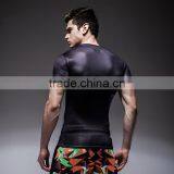 Mens Heat Transfer Printing Quick-dry Gym Shirt Men Fitness Wear thumbnail-3