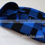 100% Cotton Royal Blue Big Plaid Flannel Shirt thumbnail-1