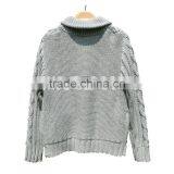 New Design Cable Pattern Knitting Baby Sweater Cardigan Design thumbnail-2
