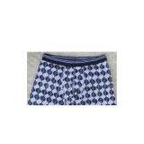 Spandex Breathable Blue Plaid Personalised Underwear for Men thumbnail-1