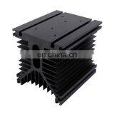 Black Anodized Aluminum Extrusion Heat Sink Profile thumbnail-5