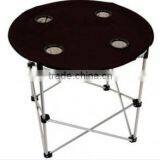 Camping Folding Round Table With Four Cup Holder thumbnail-1