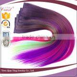 Fashion Ombre Straight Synthetic Fiber Two Tone Color Easy Clips Hair Extension thumbnail-2