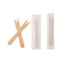 Kitchen Bar Mini Disposable Cake Flatware Best Bamboo Cocktail Appetizer Forks Picks thumbnail-1