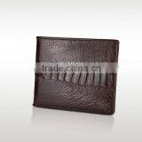 High Quality Custom Genuine Real Ostrich Leg Leather Small Wallet for Men thumbnail-3