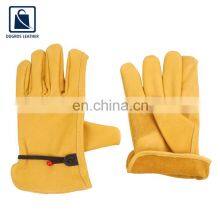 Hot Selling Leather Hem Binding Golden Yellow Color Leather Gloves Manufacturer thumbnail-5