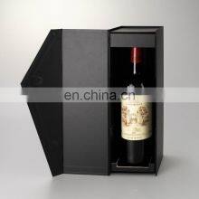 Custom Logo Luxury  Foldable Magnetic Single Champagne Whisky Red Wine Bottle Gift Packaging Box