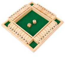 4-Way Shut The Box Dice Game Family Drinking Party Board Game