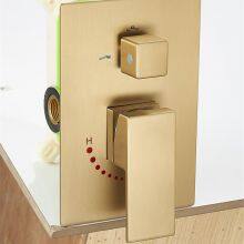 Shower Set Wall Mounted Ultra Thin Rainfall Showerhead 20x20cm Sanitary Shower System thumbnail-4