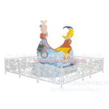 Sun Yat-sen Tai le Indoor and Outdoor Children's 4-seat Rotating Chairs Playground Rabbit Boat Children's Flying Car Spaceship Float Car Moon Theme thumbnail-2