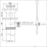 Excellent Quality Lavatory Push Button Pop Up Sink Waste Plug Assembly thumbnail-2